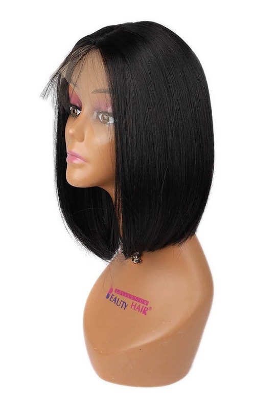 Peruca De Cabelo De Fibra Química Reta 35cm Preto Natural - Imagem 3