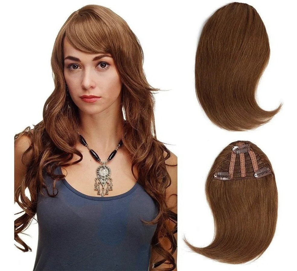 Aplique Franja De Natural Cabelo Humano Com Tic Tac 2unds - Imagem 21