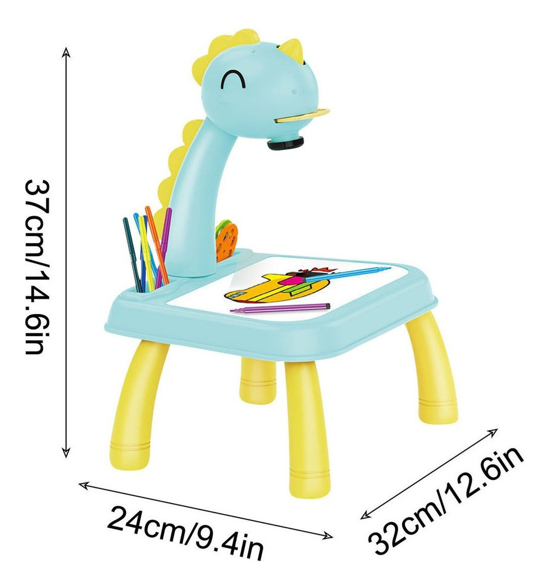 Lazhu Mesa Didática Com Projetor Mesa De Desenho Infantil - Imagem 2
