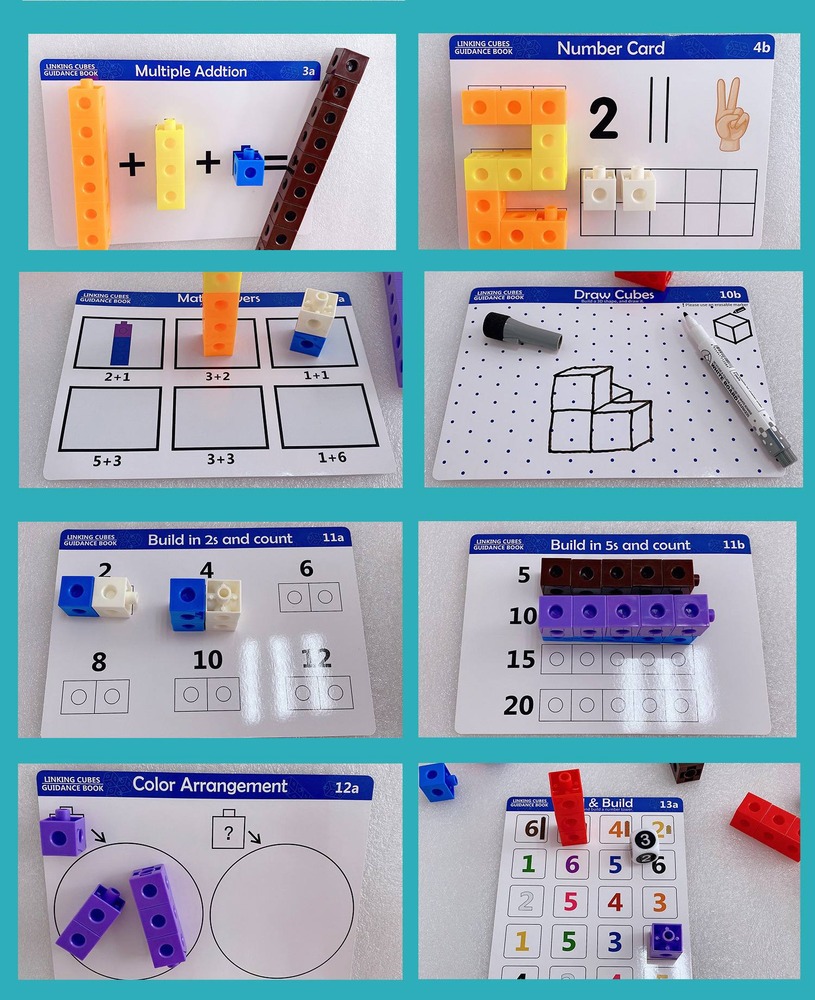 Conjunto De Atividades Magic Number Blocks Mathlink Cubes - Imagem 5
