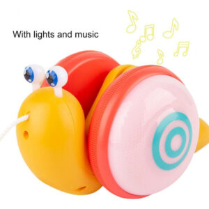 Brinquedo De Caracol De Corda Infantil Com Luz E Música