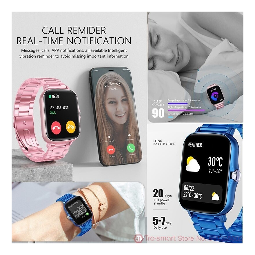Relógio Smart Woman Para Android Ios Watch Intellige - Imagem 4