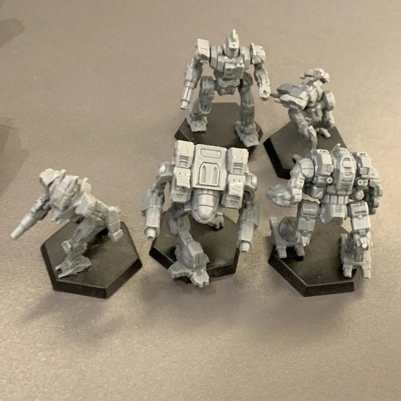 5 Unidades Aleatórias De Battletech Mech Warriors Robôs Lege - Imagem 4