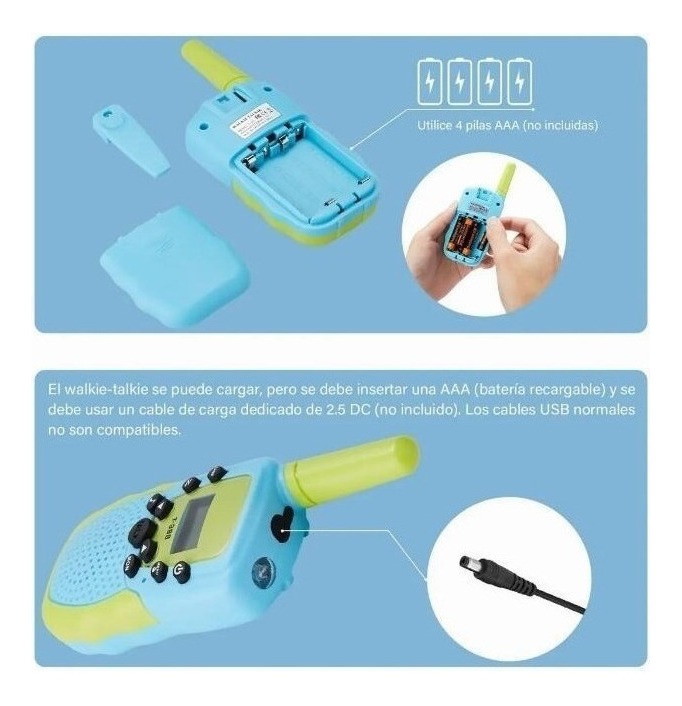 Walkie-talkie Infantil Com 8 Canais, Kit Vox 3 Mile, 3 Unida - Imagem 3