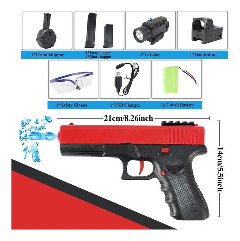 Brinquedos Infantis Elétricos Com Bolas Gel Blaster Wate A - Imagem 6