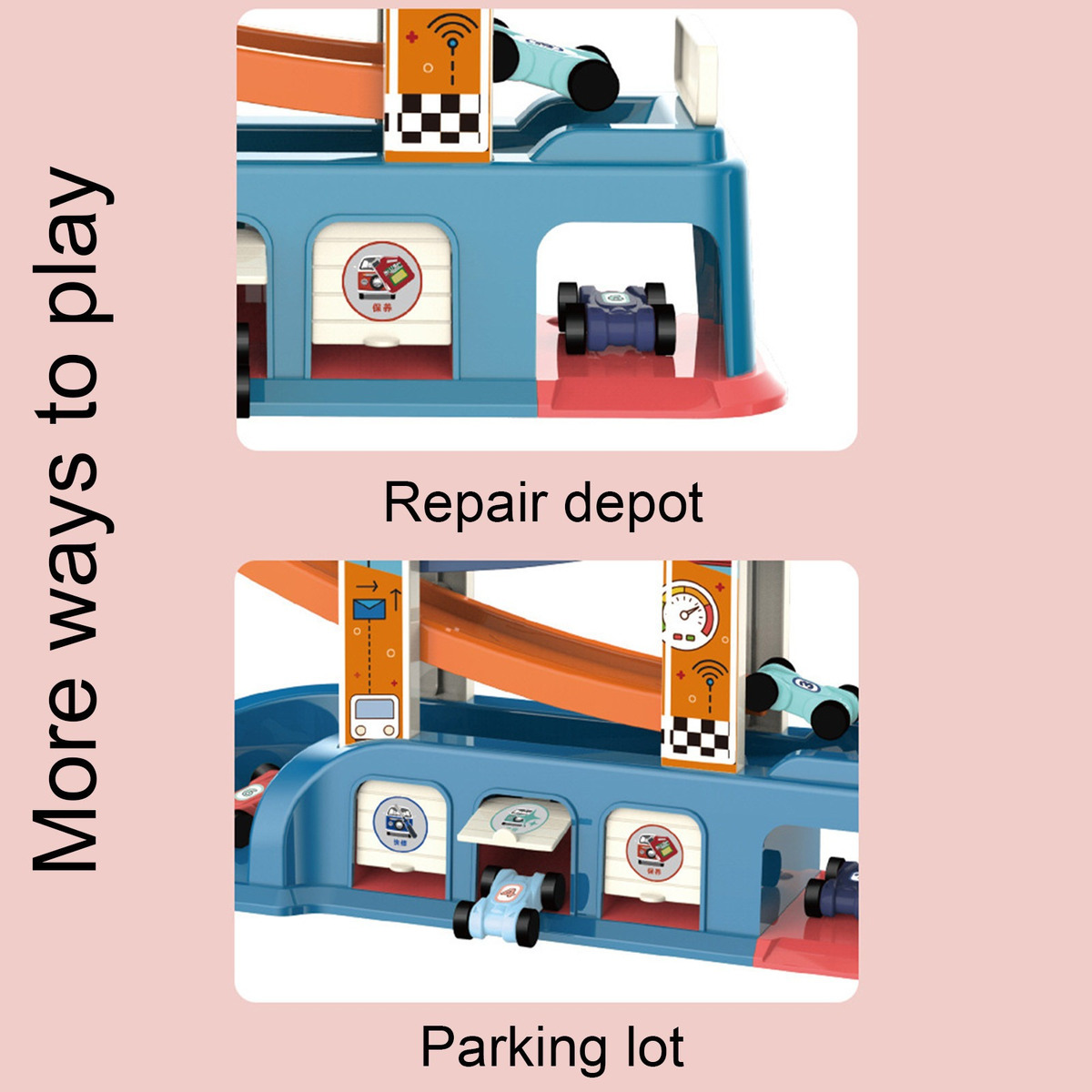 Brinquedos De Rampa Com 6 Carros E Pista De Corrida Garagem - Imagem 5