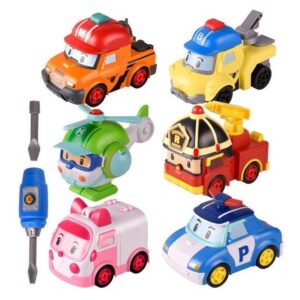 Conjunto De Carros De Brinquedo Robocars Poly, Conjunto De 6