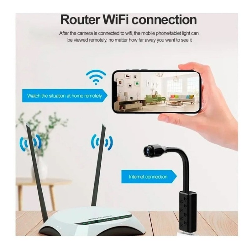 Mini Câmera Hidden Usb Wifi Spy Gravando Áudio Discreto - Imagem 4
