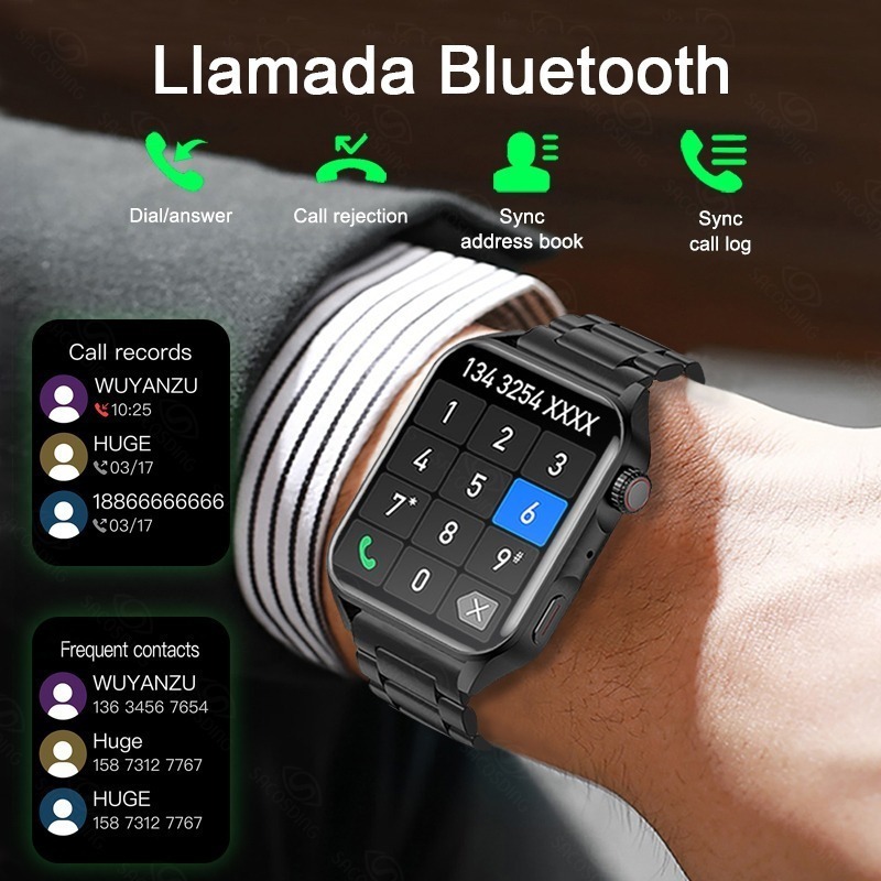Relógio Inteligente Amoled Nfc Bluetooth Chamada Homem - Imagem 12