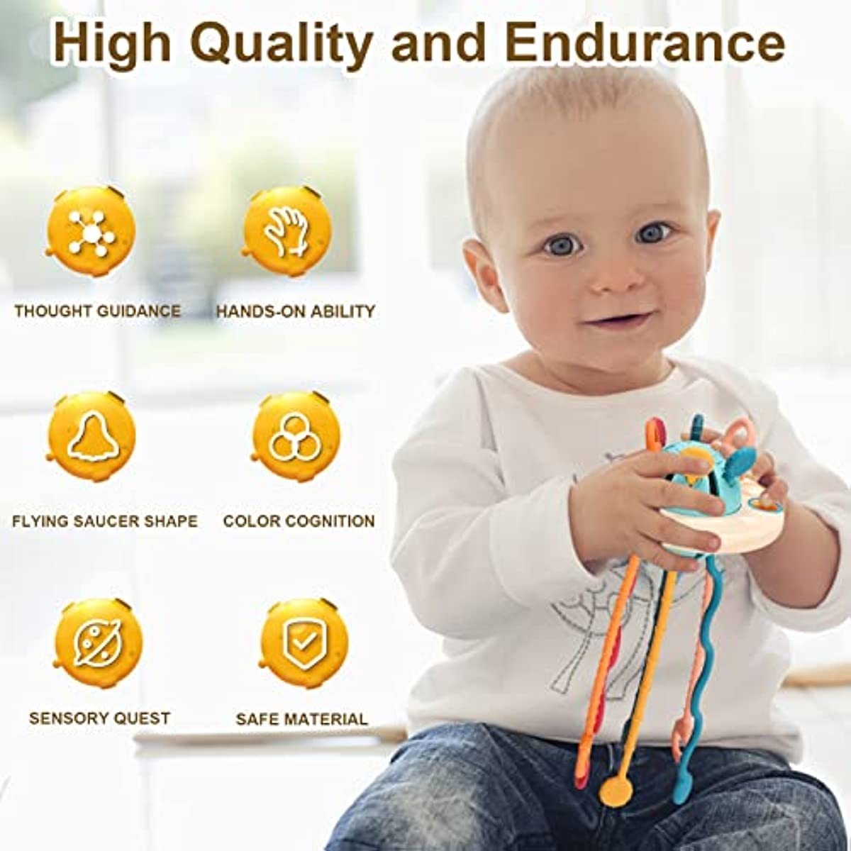 Brinquedos Sensoriais Montessori Com Cordão De Mão Para Trei - Imagem 4