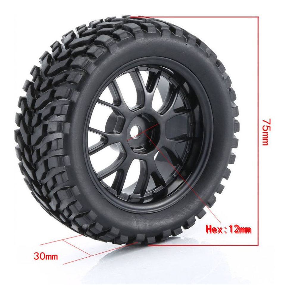 Conjunto De Aro De Pneu 2x Rc Para Wltoys 144001 - Imagem 10