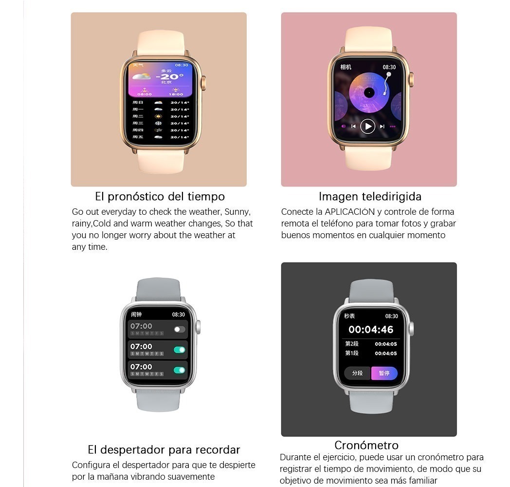 1.83 Smartwatch Feminino, À Prova D'água, Telefone - Imagem 7