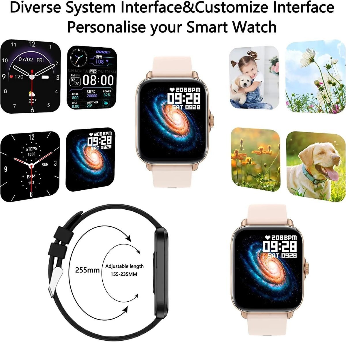 Smartwatch Para Mulheres E Homens (atender/fazer Ch - Imagem 7