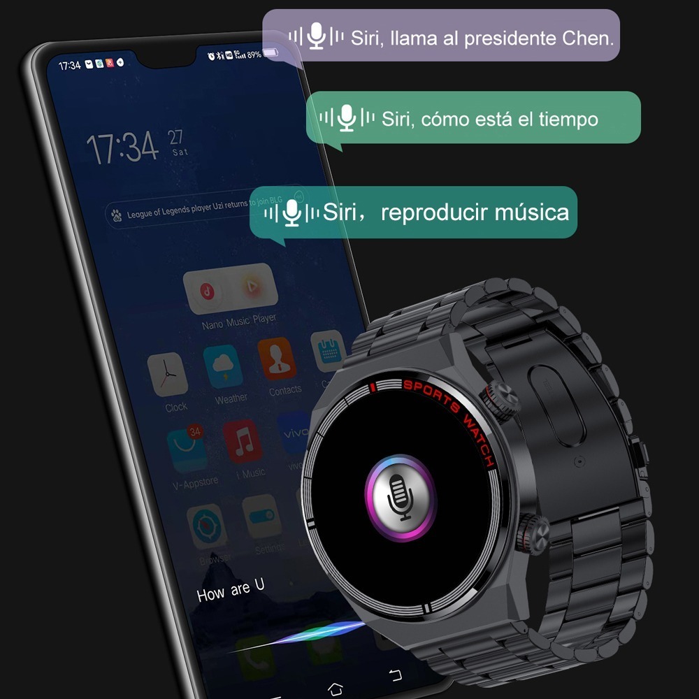 Novo Smartwatch Bluetooth Call, Moderno, Masculino, - Imagem 11