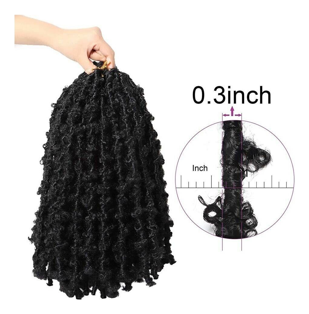 Aplique Cabelo Cacheado Crochê Natural 6 Pcs - Imagem 3
