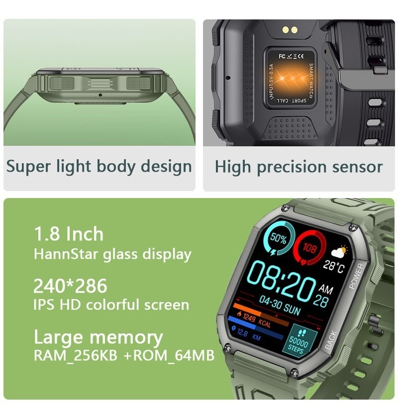 Smartwatch Homens Chamando Música Esportes Fitness - Imagem 15