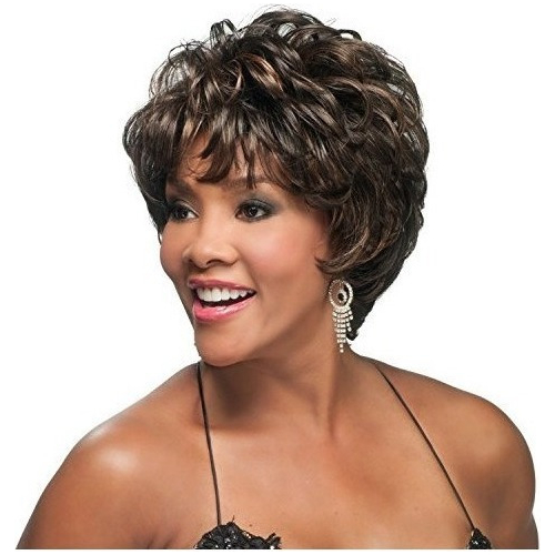 Peruca Marrom Clara De Cabelo Curto Feminino