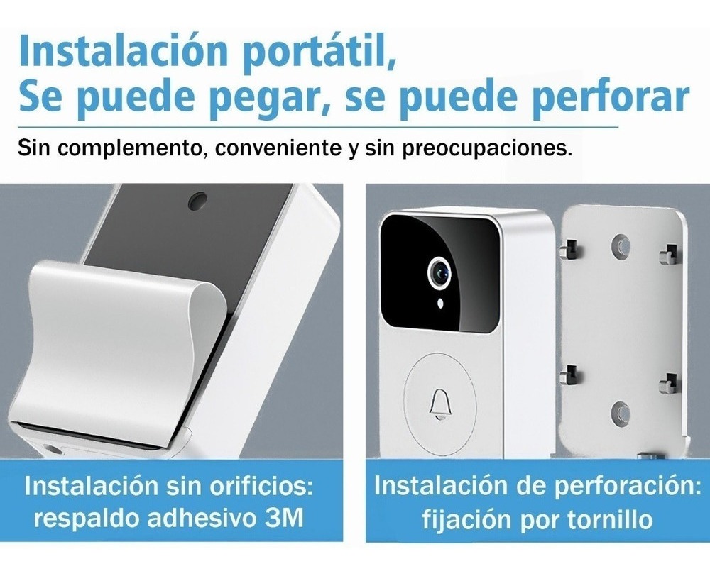 Câmera De Campainha Video Sem Fio Wifi, Visão Noturna De Cam - Imagem 6