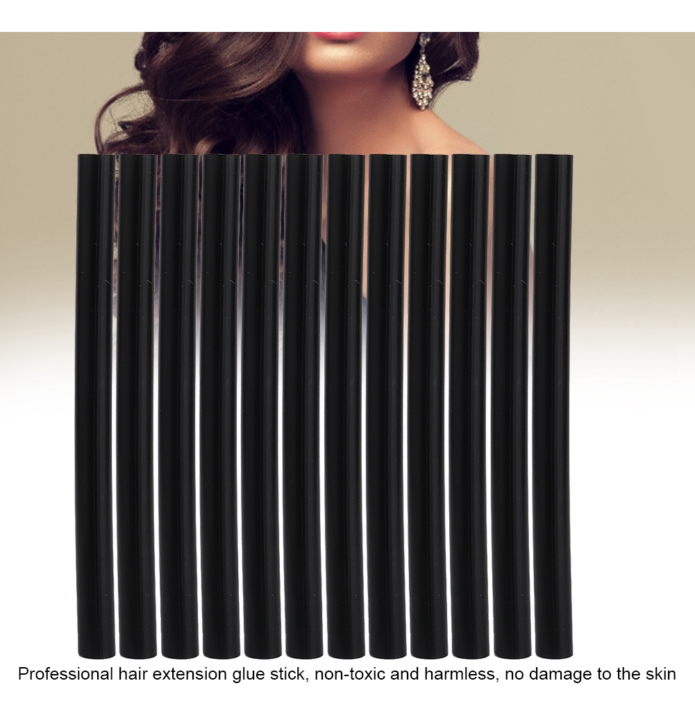 12pcs Profissional Peruca Extensão Do Cabelo Cola Quente Do - Imagem 7