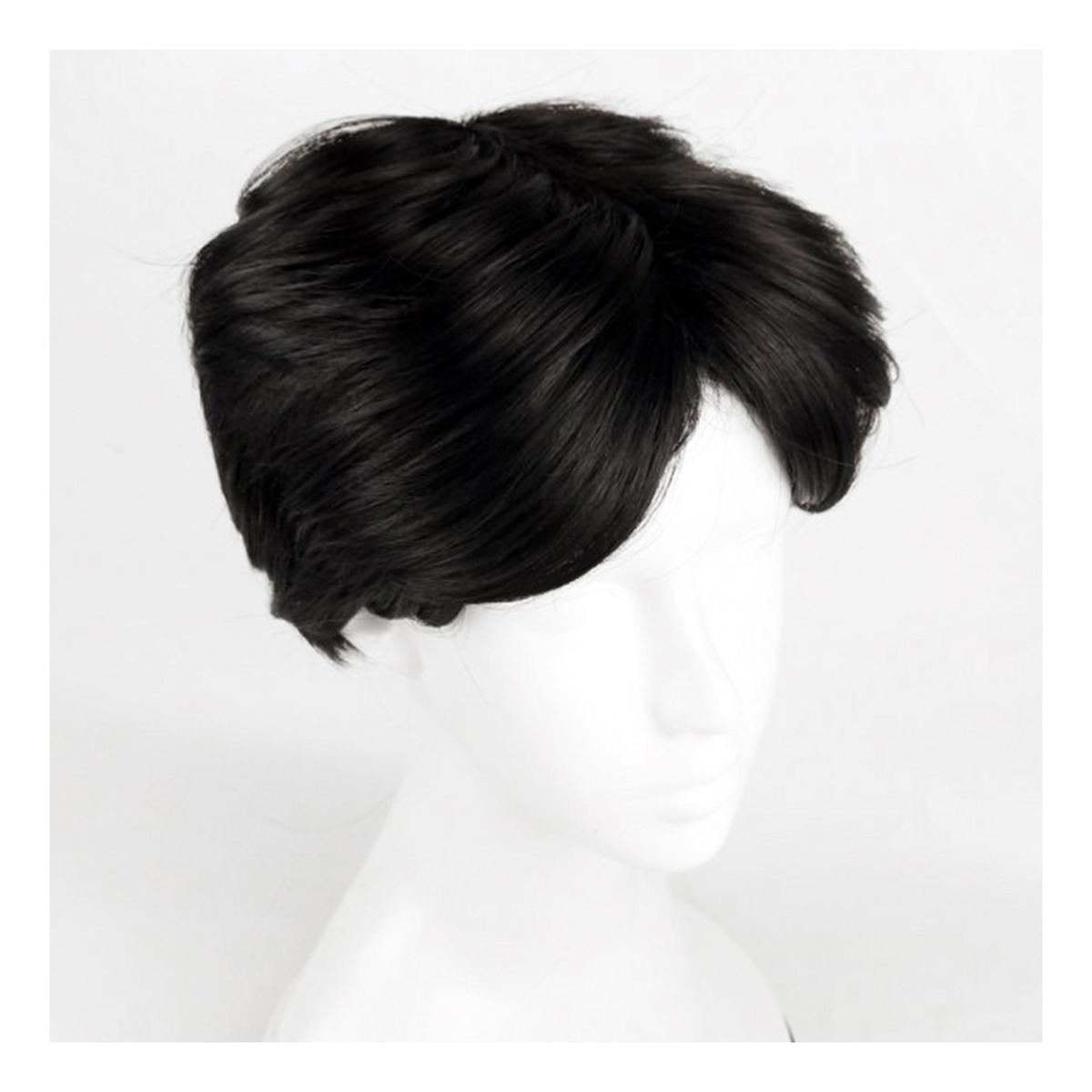 Perucas Masculinas, Cabelo Curto E Reto, Franja Média, Peruc - Imagem 8