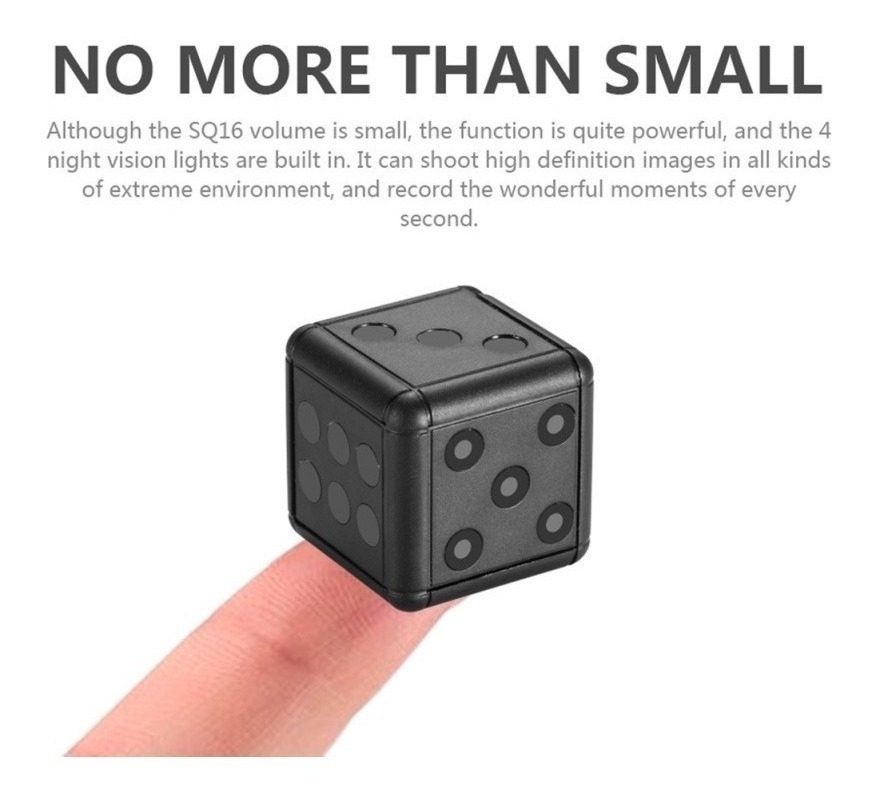 Mini Câmera Espía Hd 1080p Tipo Llavero Forma De Cubo Dados - Imagem 4