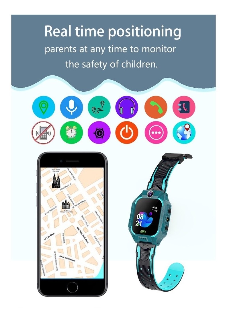 Q19 Crianças Smartwatch Vídeo Chat Jogos Inteligent - Imagem 10