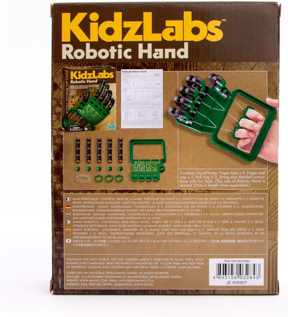 4m Kidzlabs Kit De Mão Robótico Diy Robô Mecânico Ciência - Imagem 3