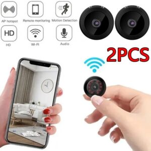 Mini Câmera Wifi Hd 1080p Câmera Espía De Niñera Oculta 2pcs