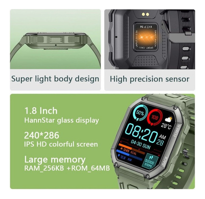 Smartwatch Masculino Para Esportes Militares Táticos - Imagem 5