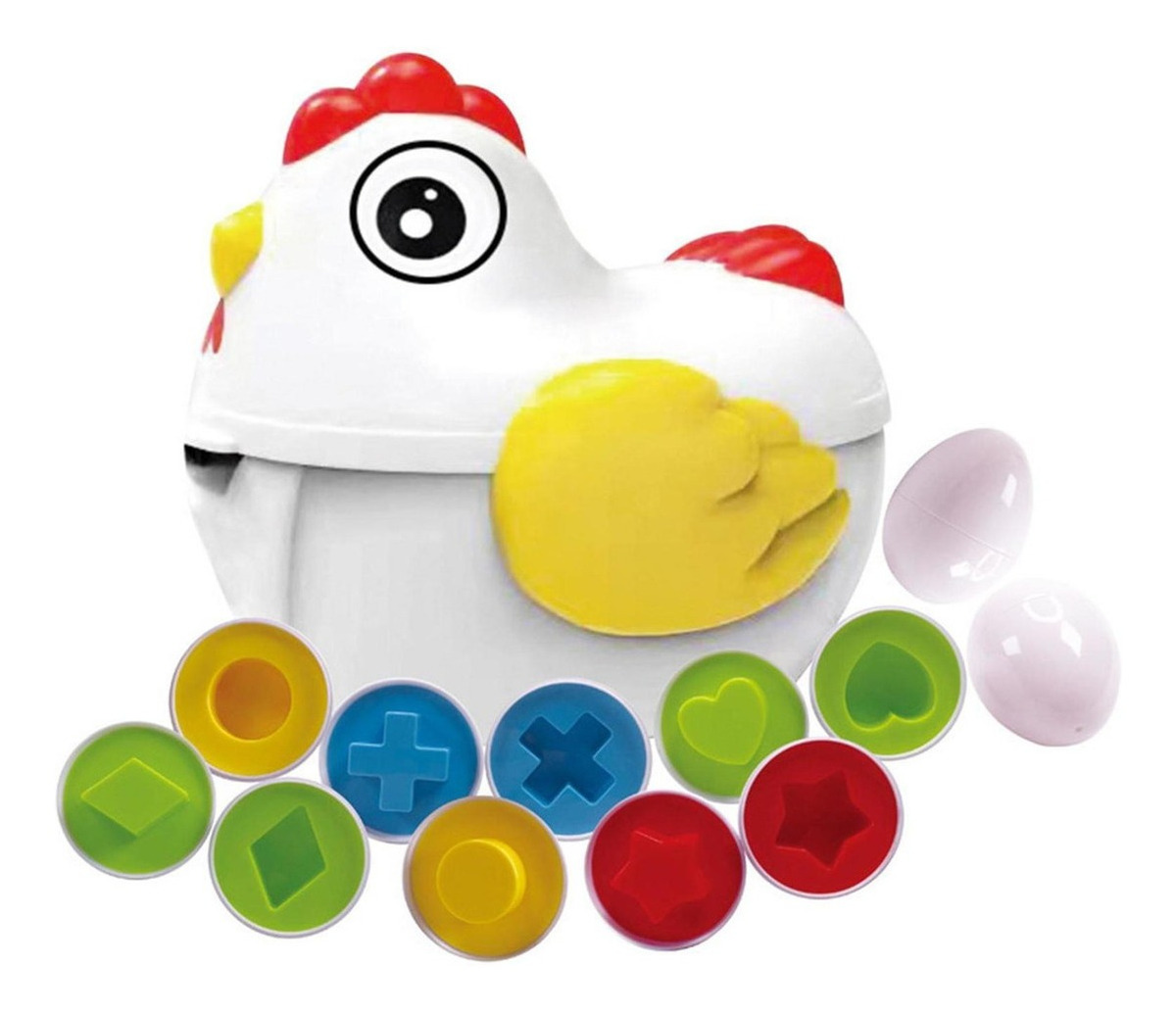 12 Peças Montessori Combinando Ovos Brinquedo Frango