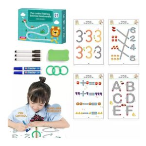 Conjunto De Cadernos Reutilizáveis Para Crianças Montessori