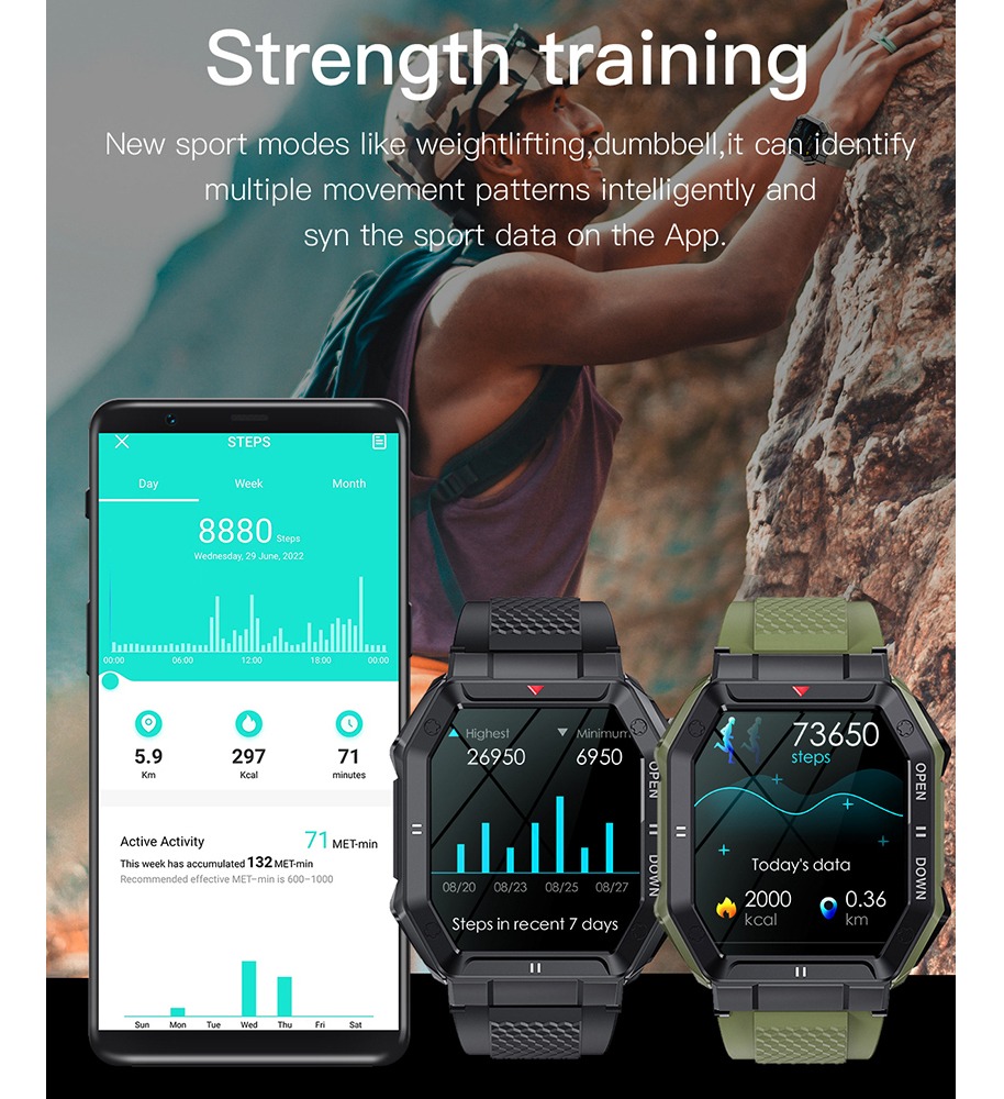 Smartwatch Externo Lokmat K55 Bluetooth Call - Imagem 4
