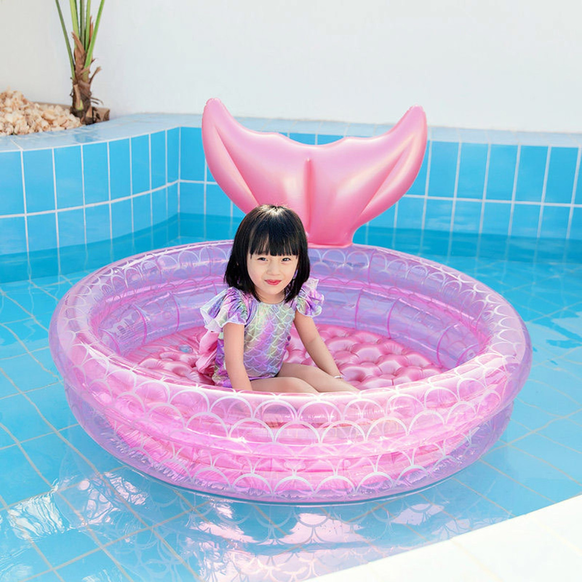 Piscina Doméstica Com Bola De Sereia Para Bebês E 90cm - Imagem 5