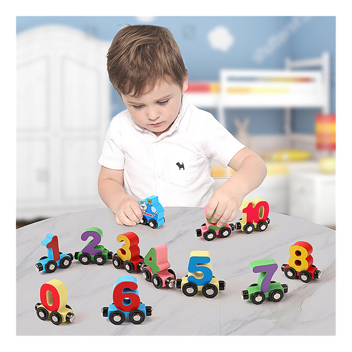 Educação Infantil Para Aprender Números E Letras Trem Magnét - Imagem 6