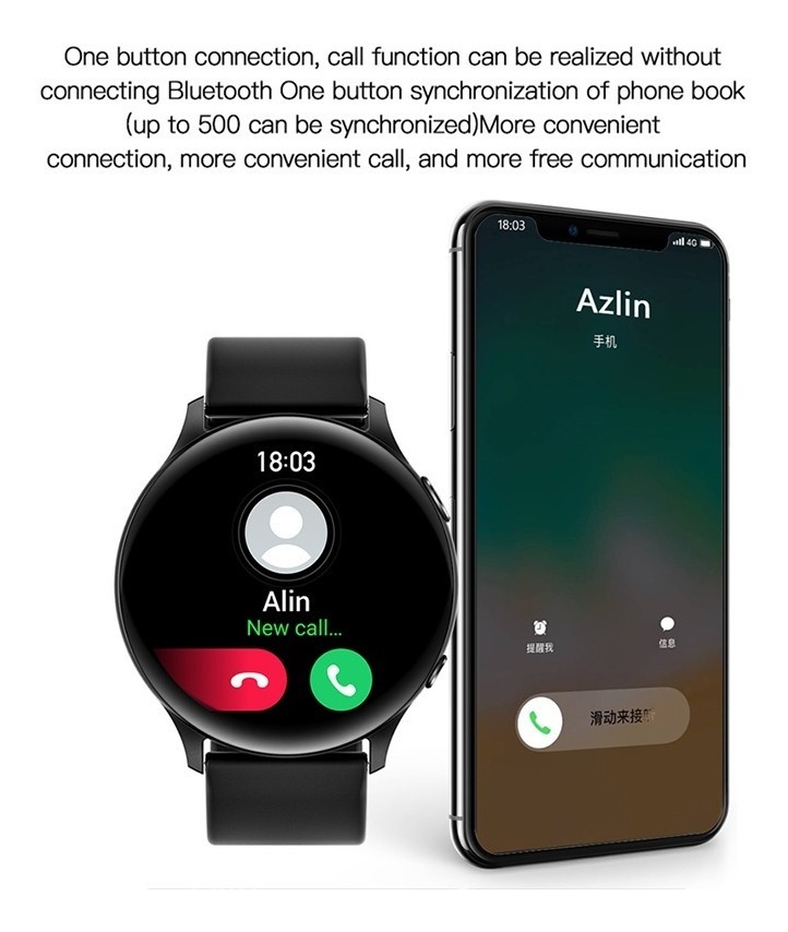 Smartwatch Bluetooth Call Monitoramento De Temperatura Corpo - Imagem 24