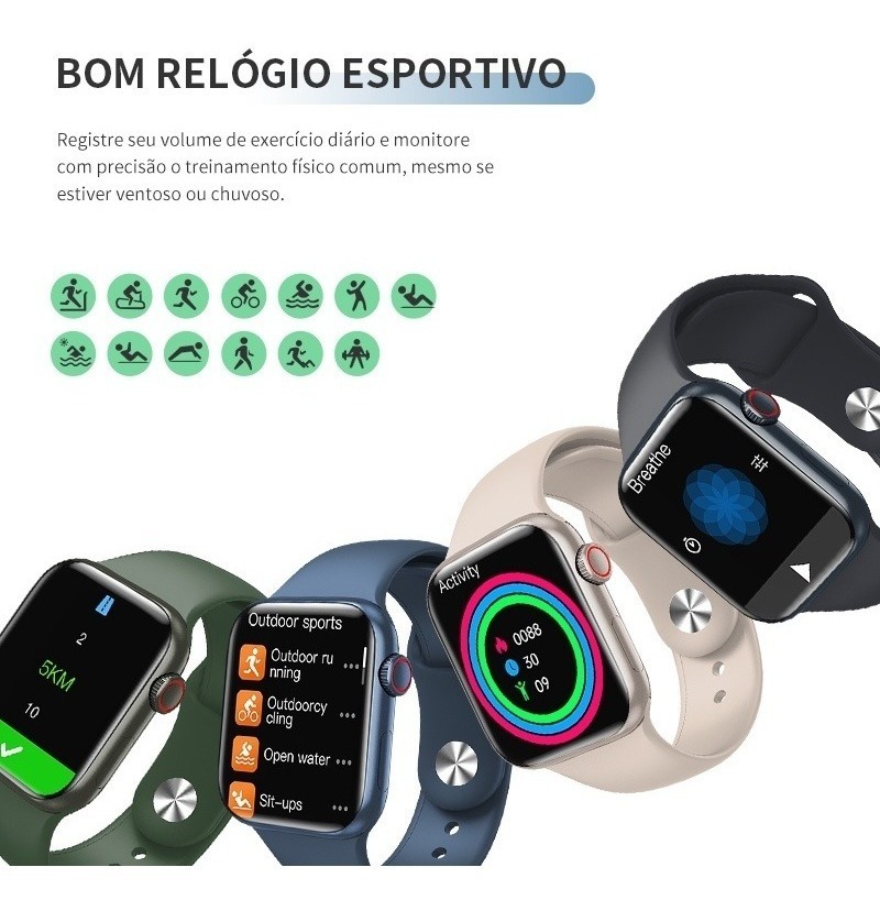 Jestop Smartwatch Hw17 Série 7 2022 Para Android 10+/ Ios 10 - Imagem 2