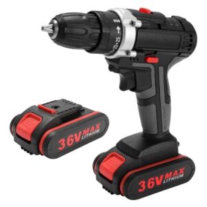 Furadeira Sem Fio De Impacto Elétrico De 36v 2 Baterias 1