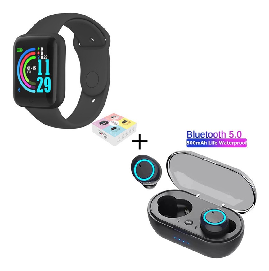 Relógio Digital Smartwatch Y68s+fone De Ouvido Bluetooth Y50 - Imagem 9