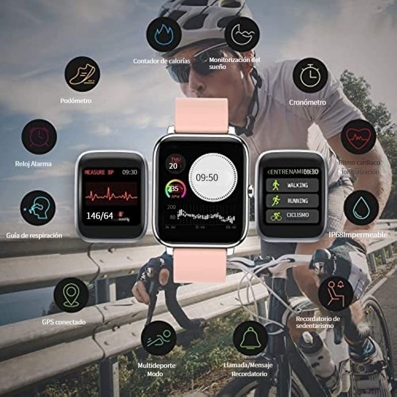 Smartwatch Esportivo De Frequência Cardíaca Bluetoo - Imagem 17