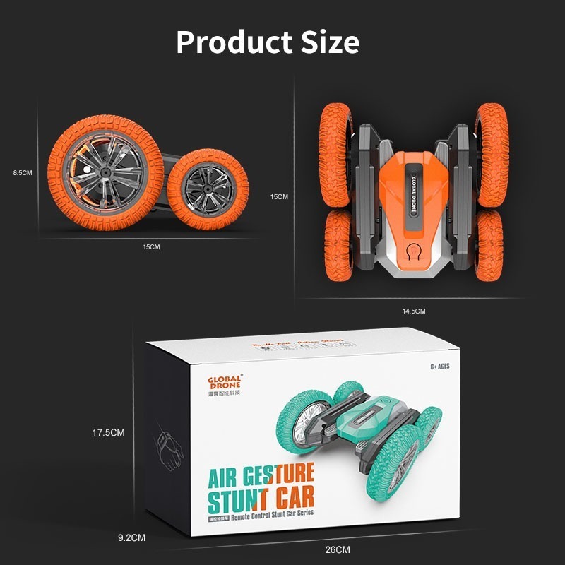 Crianças Stunt Car Boy Gd99 Rc 2.4g 360 ° Rotação - Imagem 6