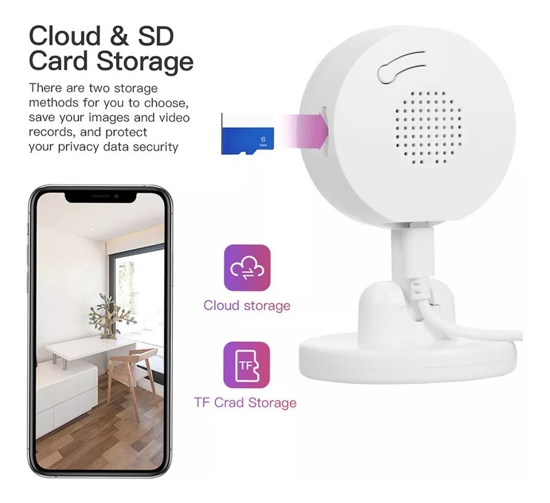 Câmera De Segurança Doméstica Monitor De Bebê Wifi Qweasdpp - Imagem 7