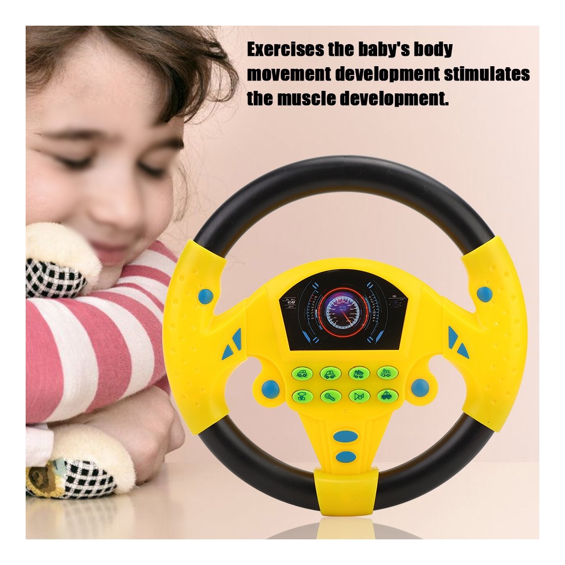 Baby Educational Copilot Volante Música Crianças - Imagem 5