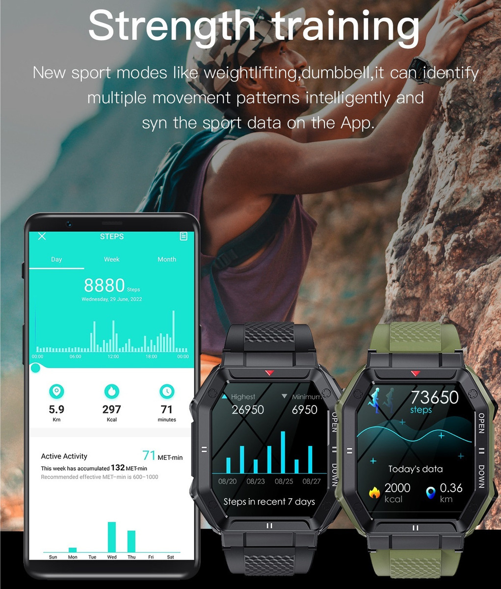 Smartwatch Masculino 1,85 Polegadas 24 Chamadas - Imagem 7
