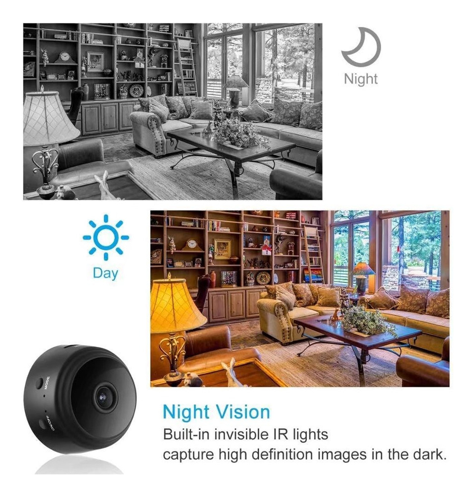Mini Câmeras Disfarcadas Camera Com Wi Fi Espionagem - Imagem 8