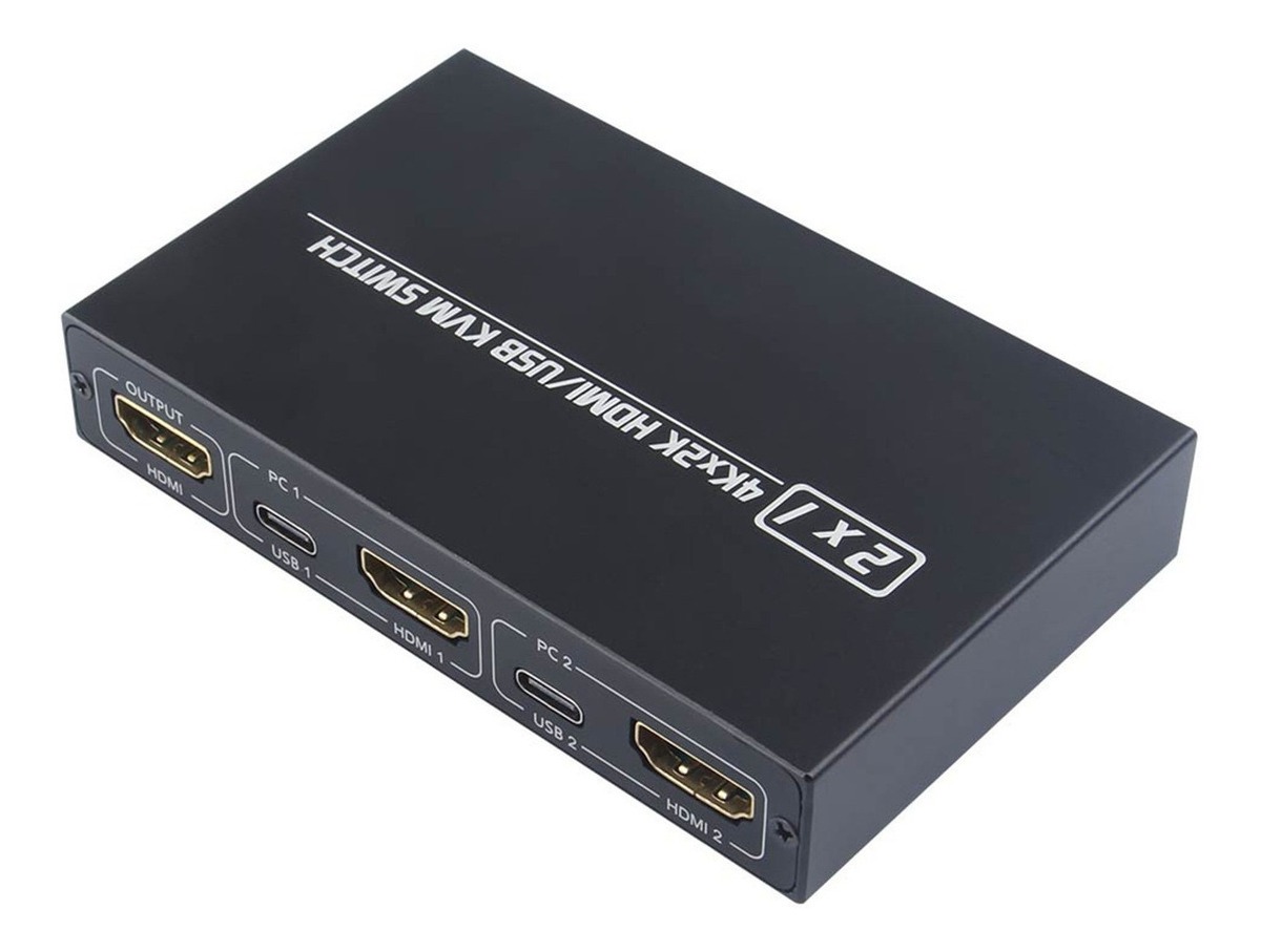 Caixa Divisora De Comutador 4k Hdmi Usb Kvm 2x1 8005 - Imagem 3