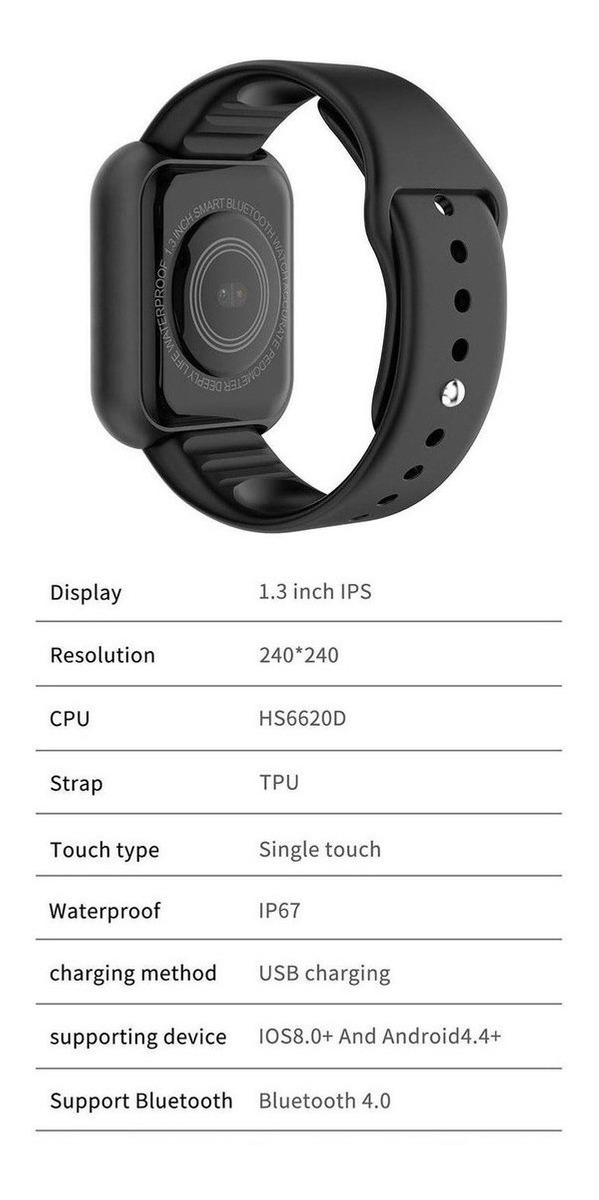 Y68 À Prova D' Água Rosa Digital Smartwatch Mulh - Imagem 8