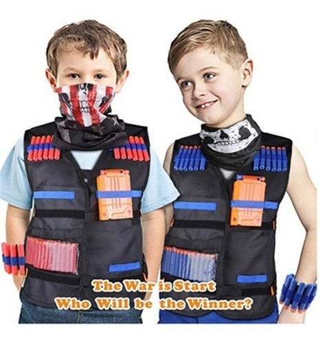 2 Jogos De Colete Tático Infantil Para Nerf Gun - Imagem 3