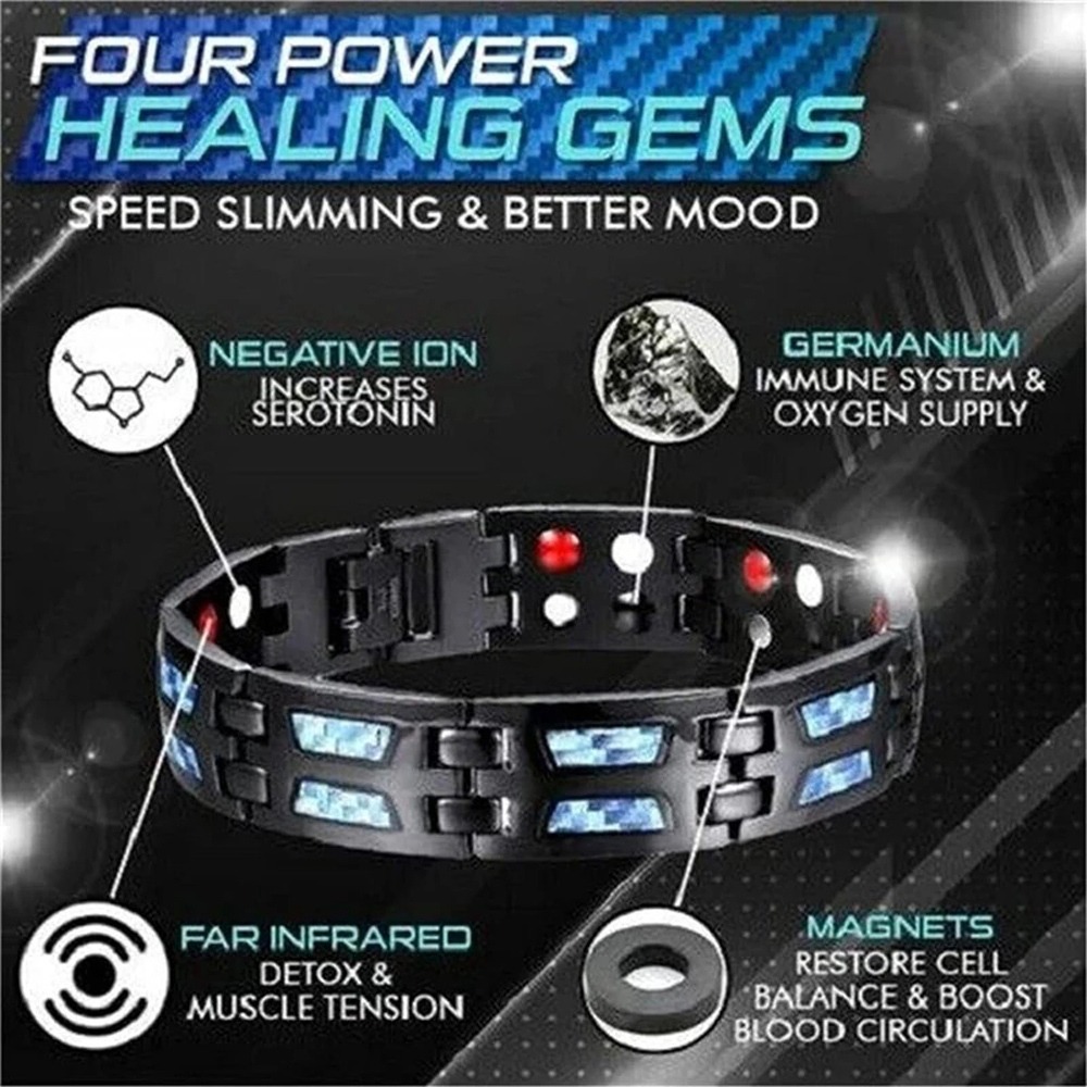 Pulseira De Terapia Magnética De Poder De Titânio Ultra Fort - Imagem 6