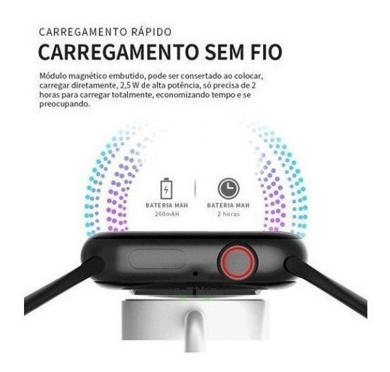 Hw57 Pro Smart Watch Carregamento Sem Fio Para Android/ios - Imagem 7