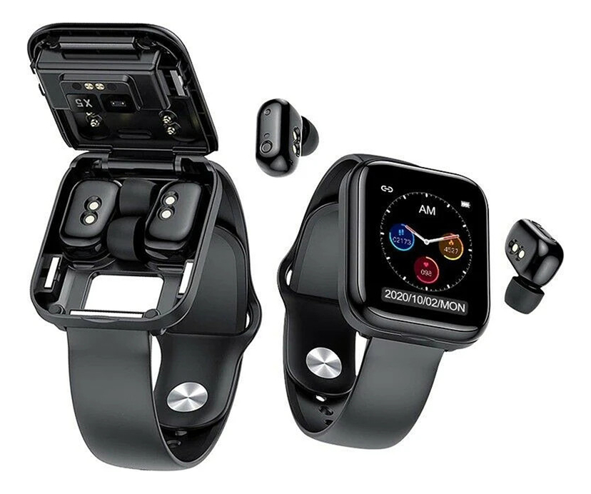 Fone De Ouvido X8 Smart Watch 2 Em 1 Para Xiaomi Huawei - Imagem 2